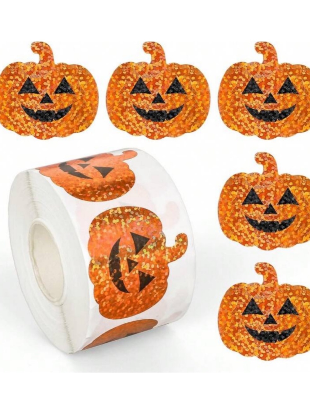 500 Halloween Pumpkin, Ghost or Bat Stickers - Picture 2 of 4
